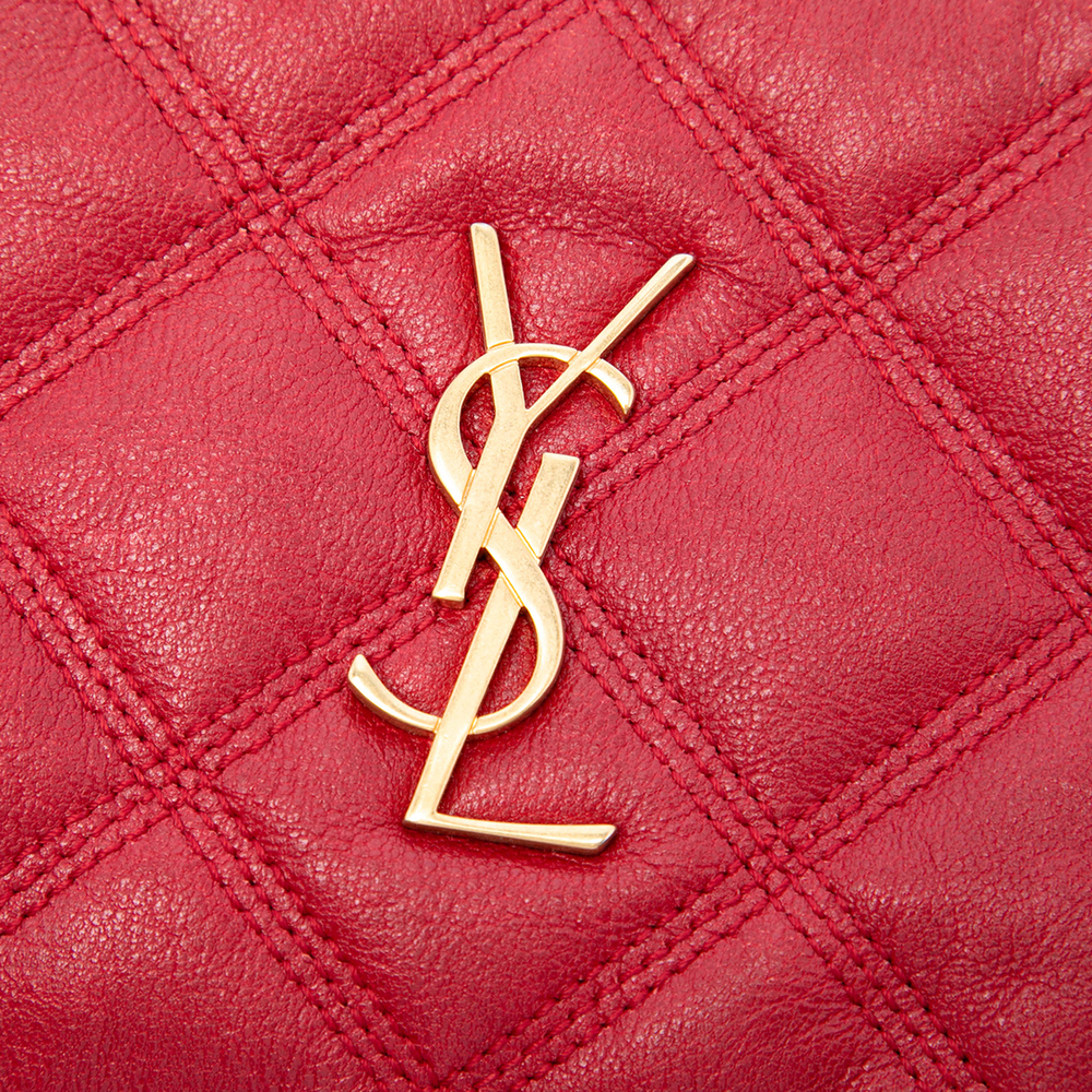 Pre-Loved Saint Laurent Mini Quilted Lambskin Becky Double Zip Crossbody - Picture 5 of 6